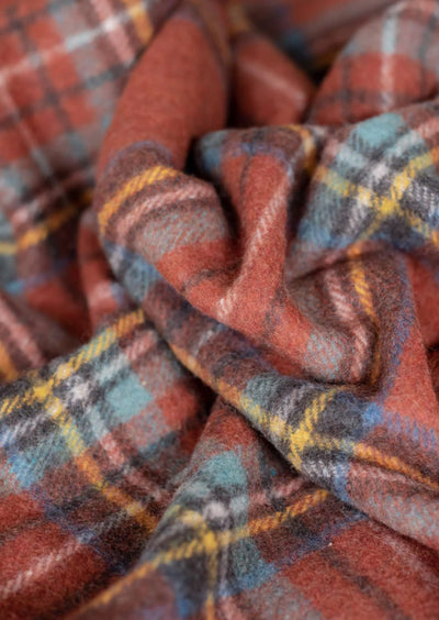 Recycled Wool Small Pet Blanket in Stewart Royal Antique Tartan