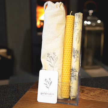 Honeycomb Beeswax Dinner Candles