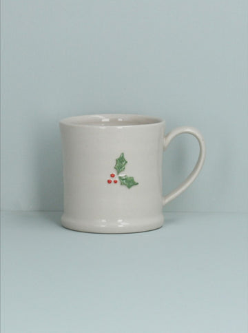 Ceramic Mini Mug w Holly