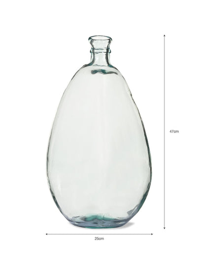 Tall Wells Bubble Vase in Recycled Glass