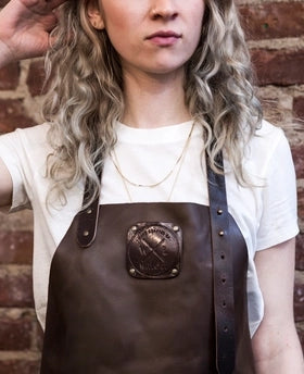 Witloft Extra Large Leather Apron in Dark Brown