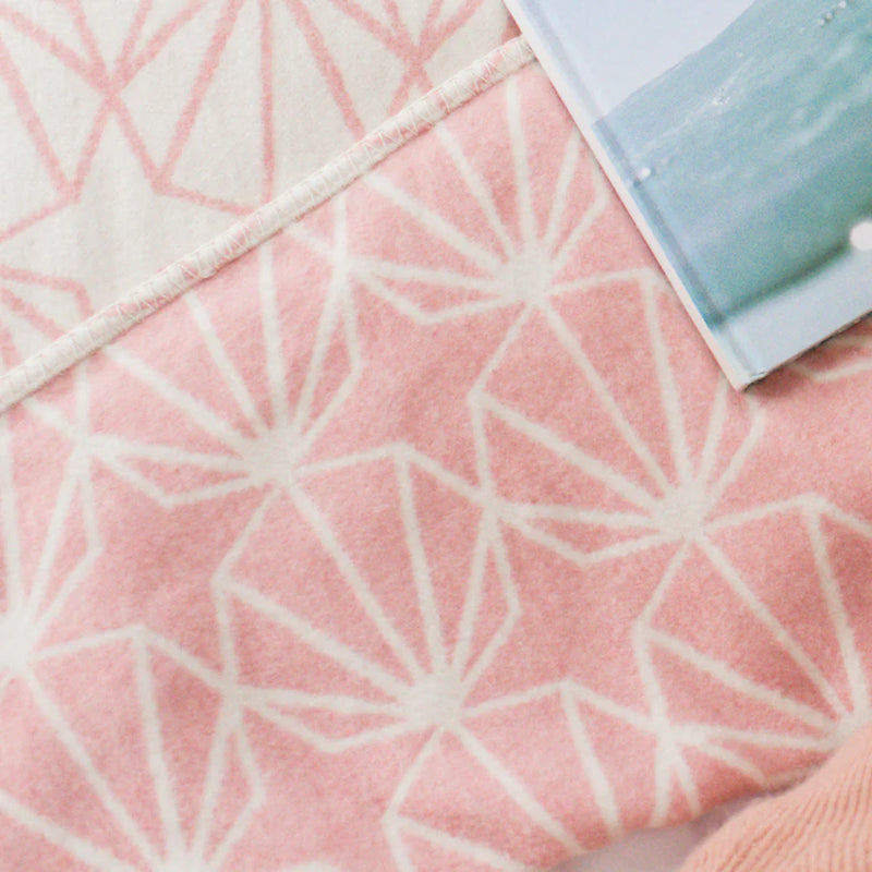 Pink Shell Recycled Cotton Baby Blanket