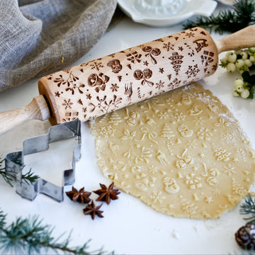 Christmas Style 1 Embossed Rolling Pin