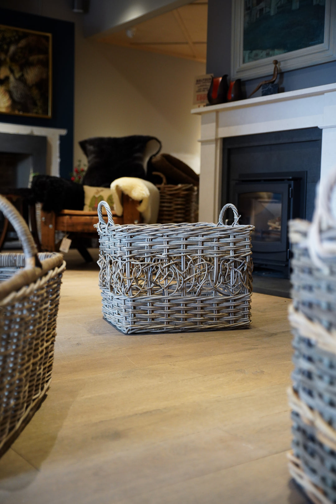 Rectangular Basket with Ear Handles