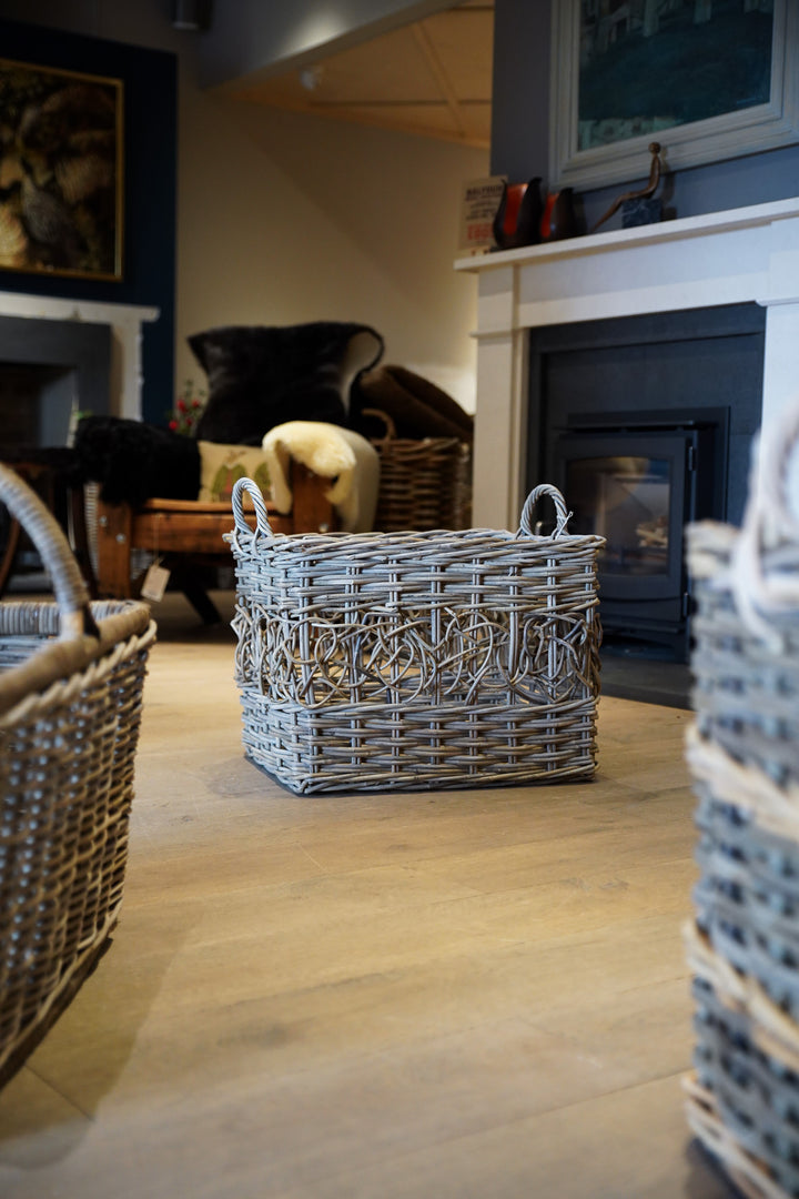 Rectangular Basket with Ear Handles