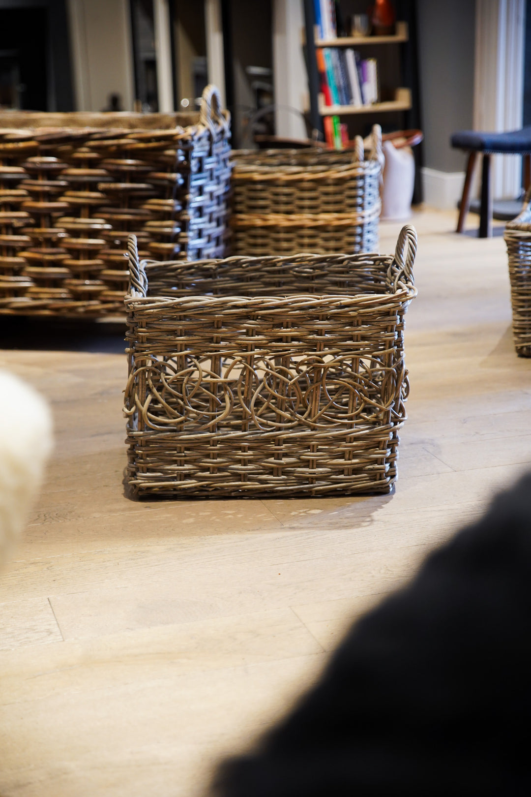 Rectangular Basket with Ear Handles