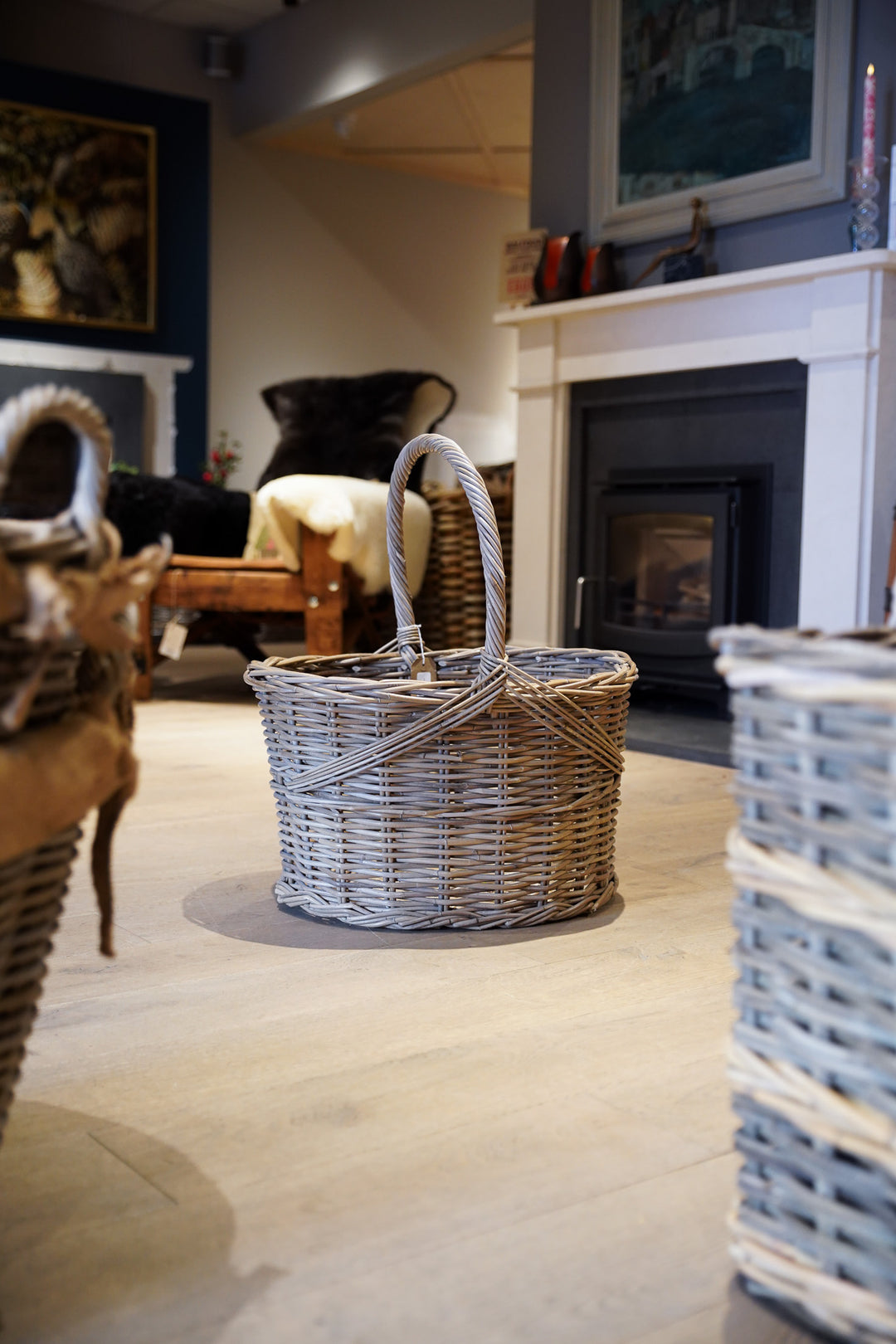 Large Oval Flower Basket