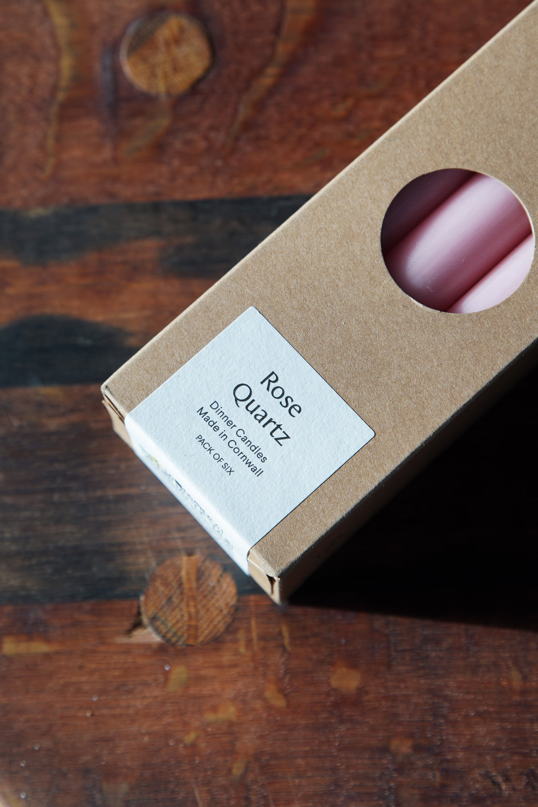 Gift Pack 6 Dinner Candles - Rose Quartz - 7/8" x 8"