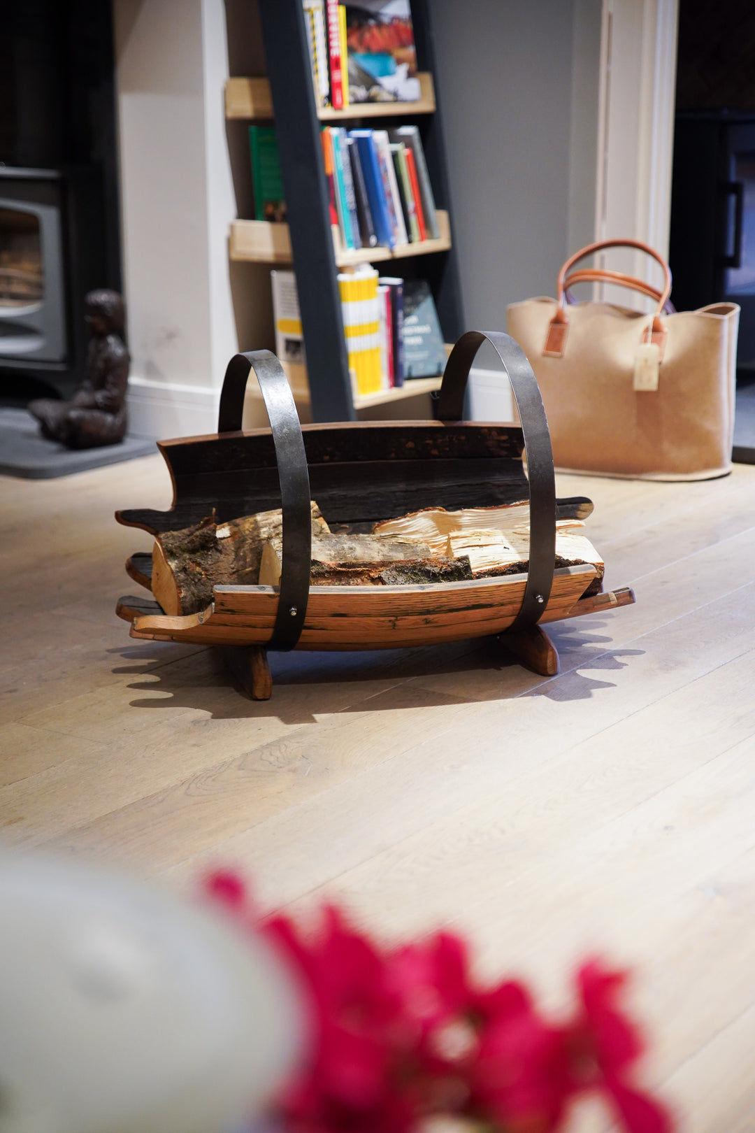 Double Hoop Log Holder