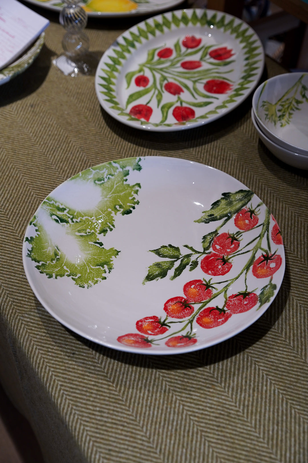Serving Dish Large Vine Tomatoes / Lettuce