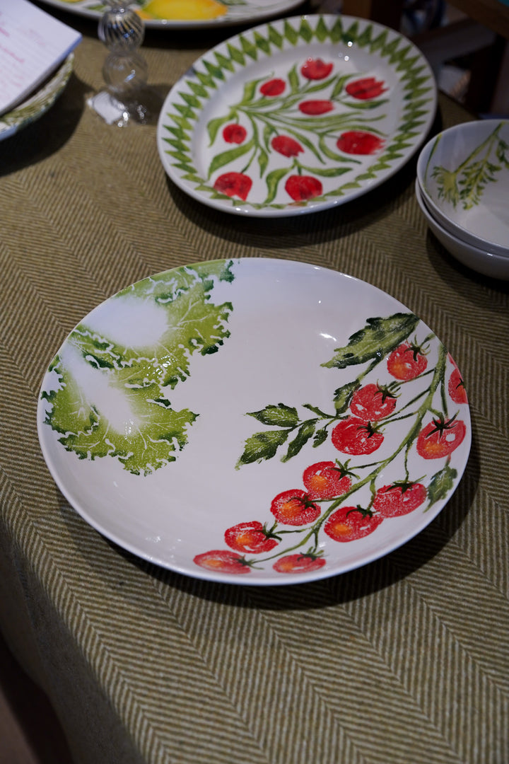 Serving Dish Large Vine Tomatoes / Lettuce