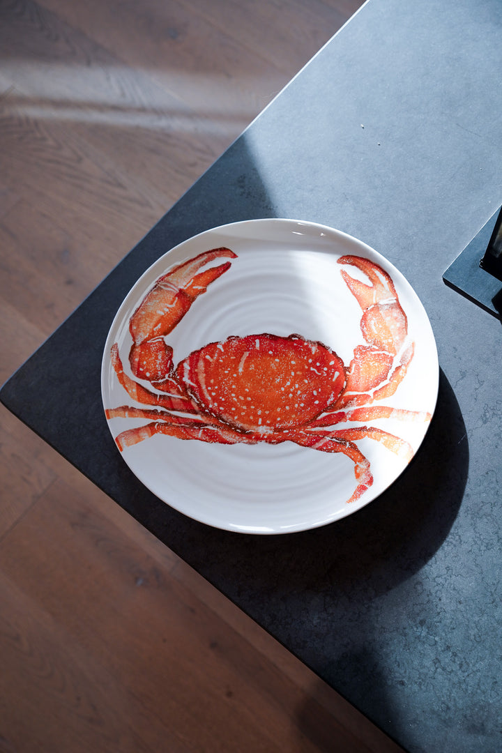 Orange Crab Ceramic Serving Platter