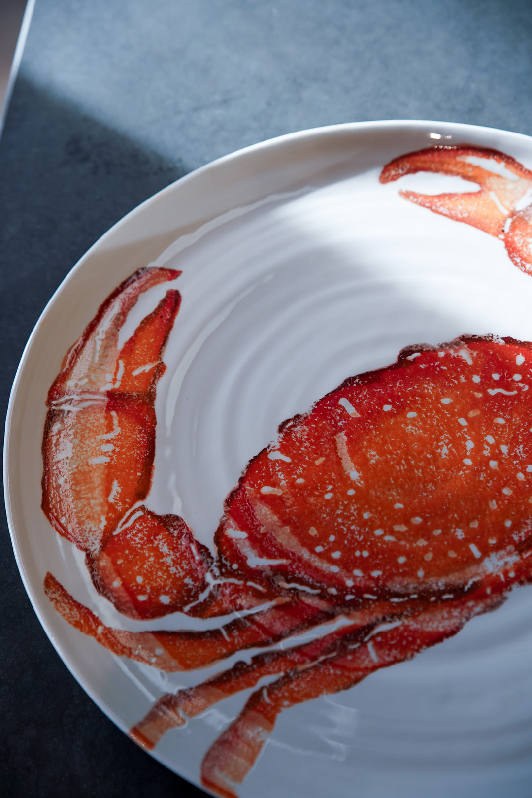 Orange Crab Ceramic Serving Platter