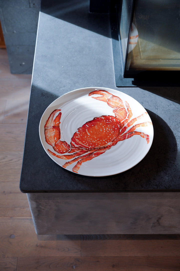 Orange Crab Ceramic Serving Platter