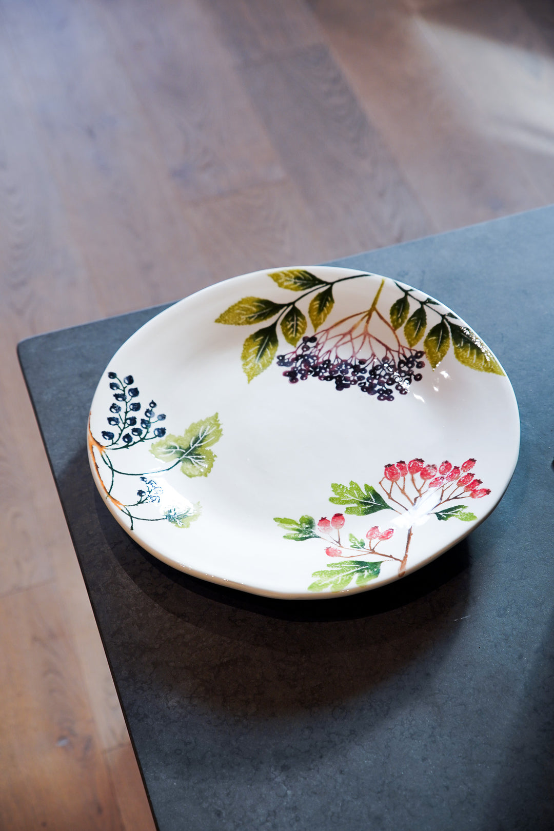 Irregular Round Platter - Mixed Berries