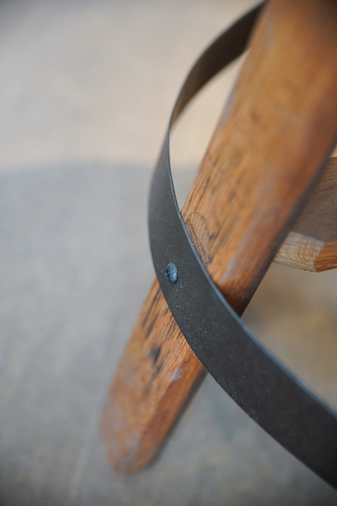 Oak and tweed Bar Stool