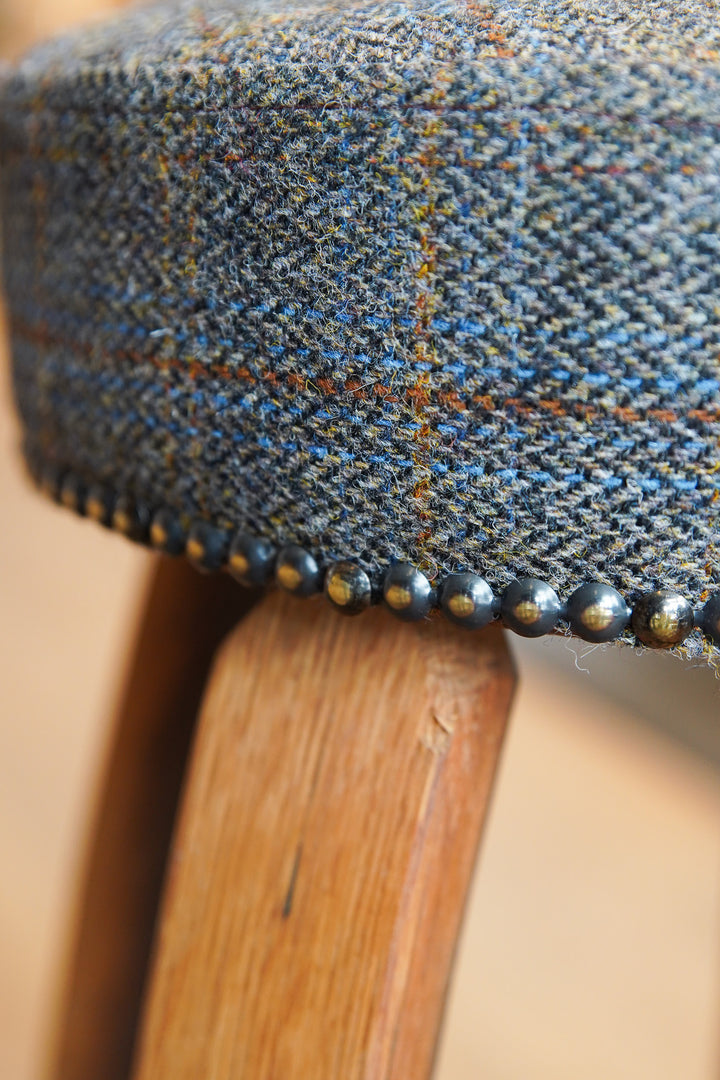 Oak and tweed Bar Stool