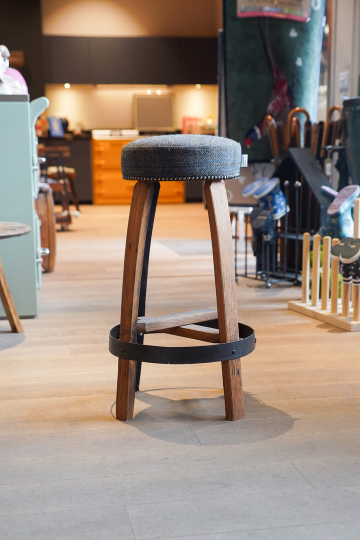 Oak and tweed Bar Stool