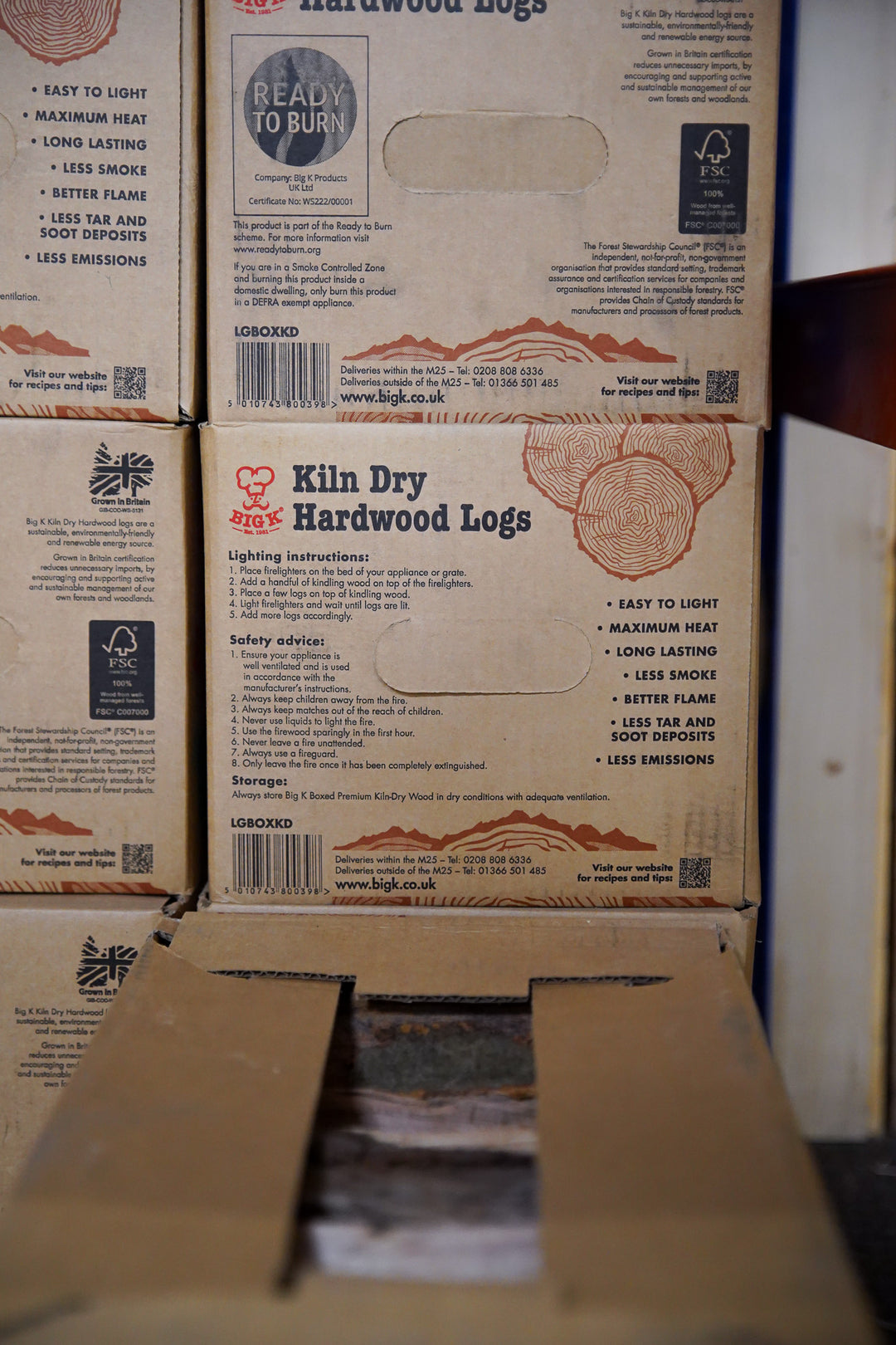 Logs in Box (kiln dried hardwood)