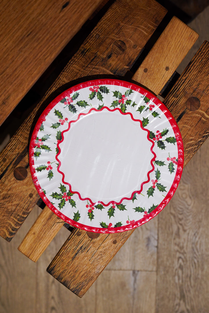 Holly Large Paper Plate - 10 Pack