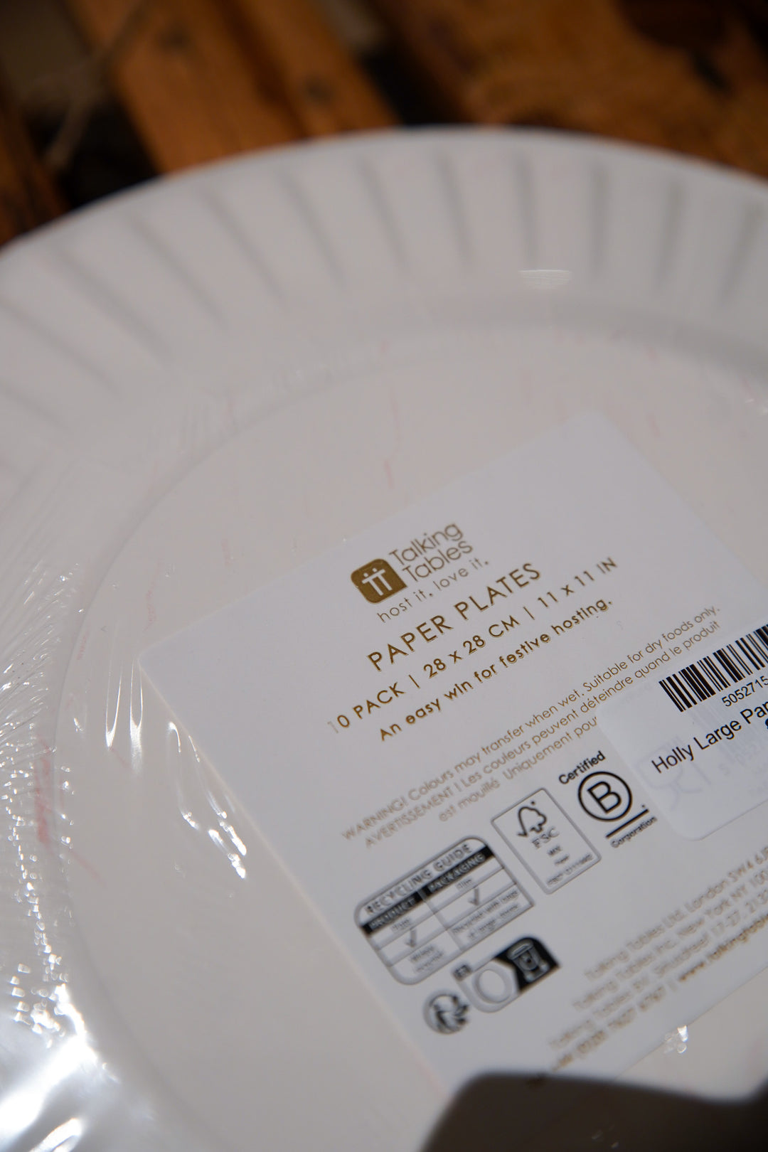 Holly Large Paper Plate - 10 Pack