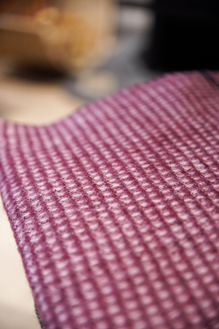 Recycled Wool Blanket in Camel Waffle