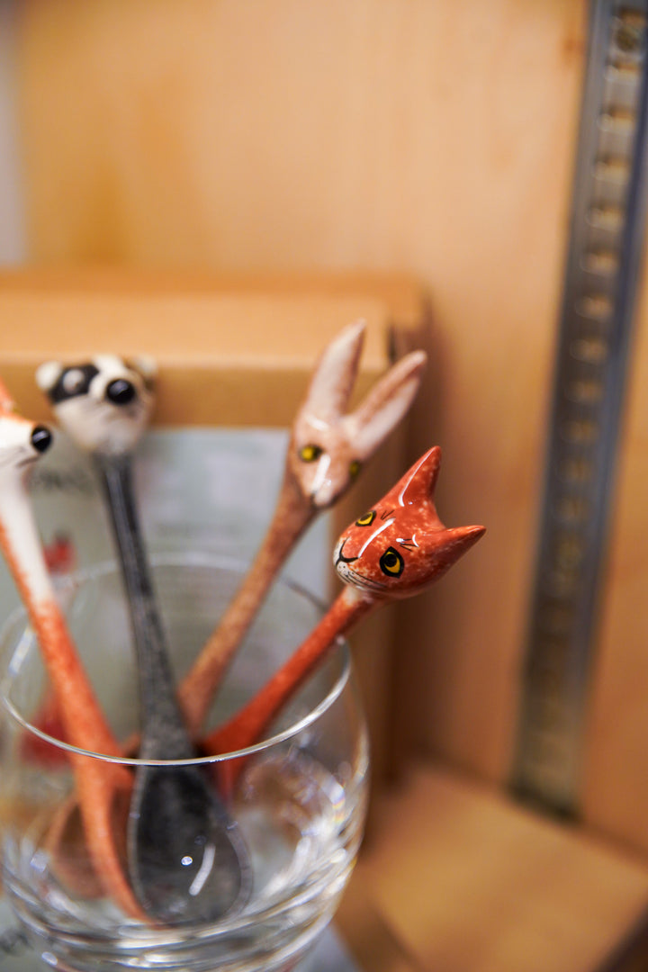 Box set of four Ceramic Wildlife Spoons