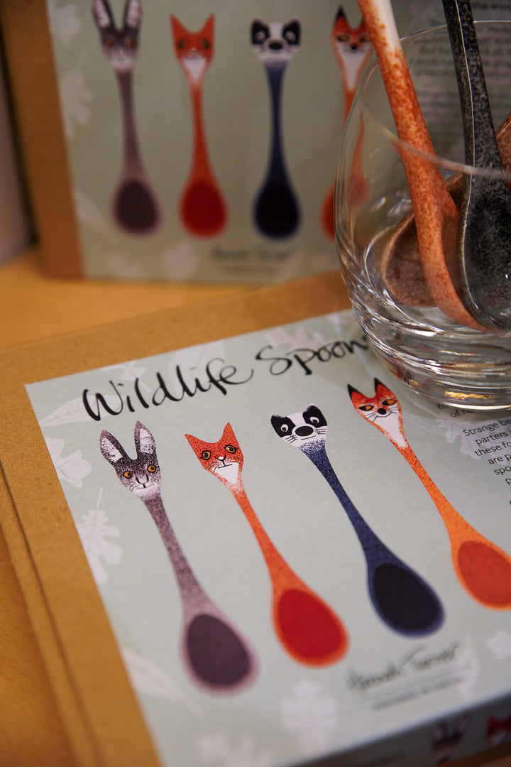 Box set of four Ceramic Wildlife Spoons