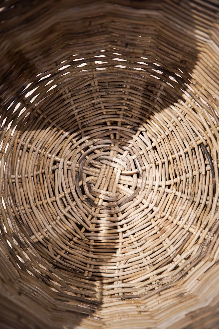 Extra Large Grey Round Log Basket