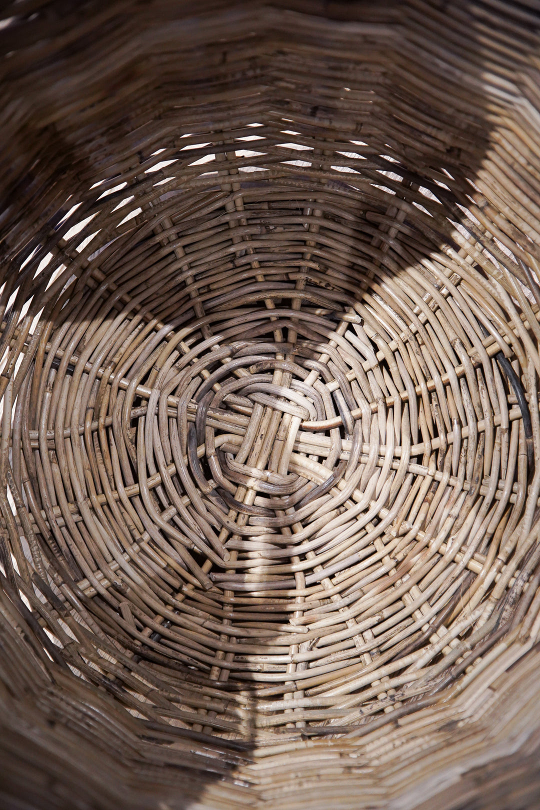 Large Grey Round Basket