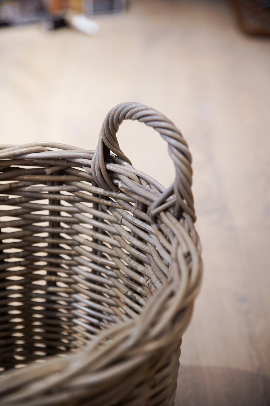 Medium Grey Round Basket