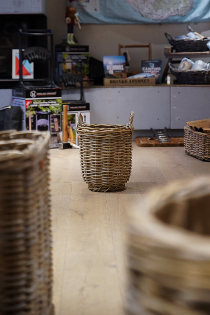 Small Grey Round Basket
