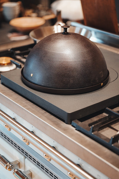 Spun Iron Baking Cloche, Cooking Bell & Baking Tray