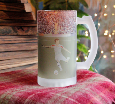 Football Frosted Beer Stein