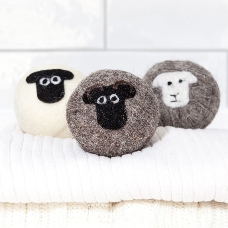 Wool Dryer Balls, Pack of 3 Mixed Sheep Breeds