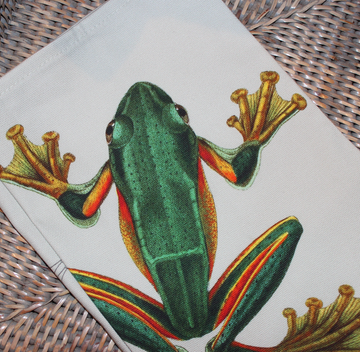 Frog & Toad Print Tea Towel - Luxury Cotton