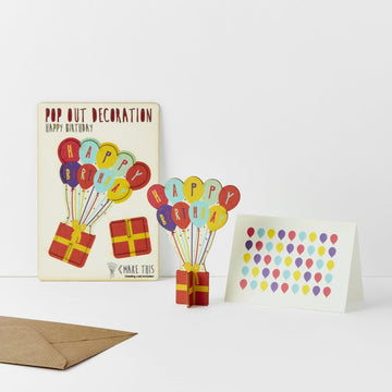 Pop Out Happy Birthday Balloons Card