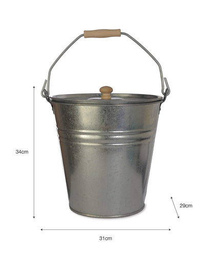 Galvanised Steel Bucket with Lid