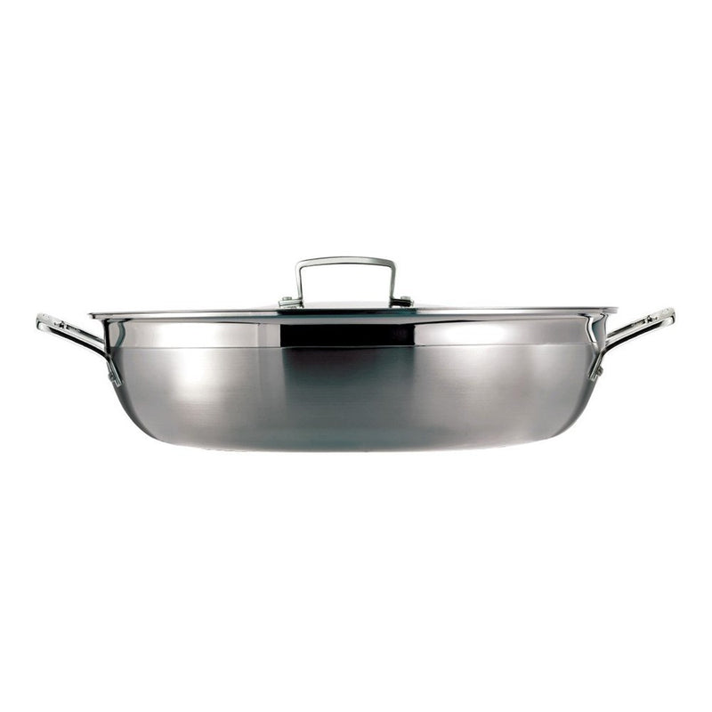 3-Ply Stainless Steel Shallow Casserole with Lid