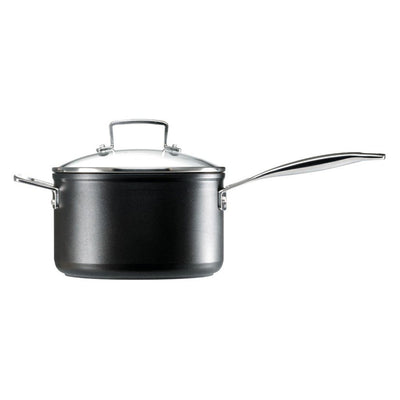 Toughened Non-Stick Saucepan with Glass Lid & Helper Handle