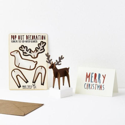 Pop Out Rudolph Greeting Card
