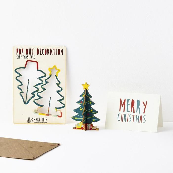 Pop Out  Xmas Tree Greeting Card