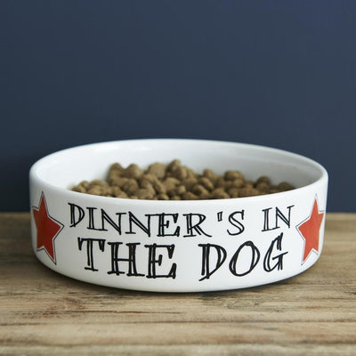 Dinner's in the Dog' Small Dog Bowl