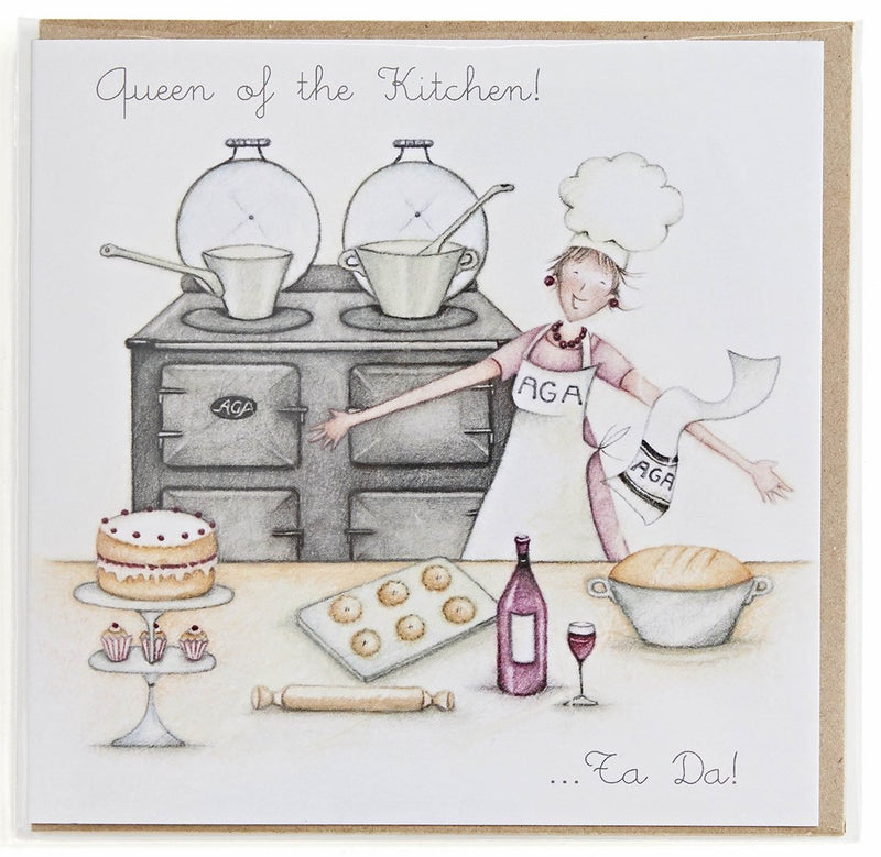 Queen of the Kitchen Greetings Card