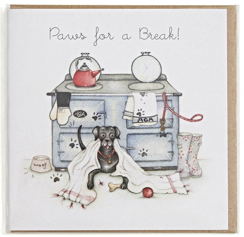 Paws for a Break Greetings Card