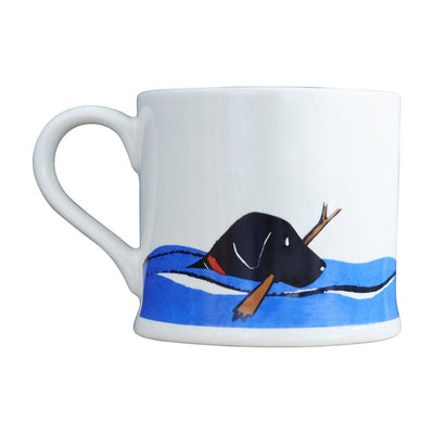 Swimming Black Labrador Dog Mug