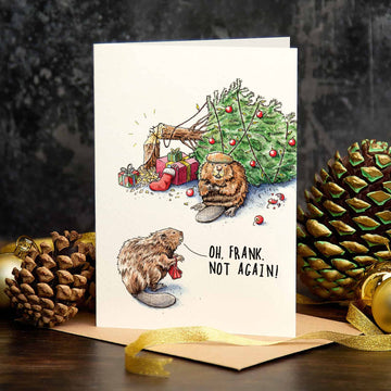 Beaver Christmas Card