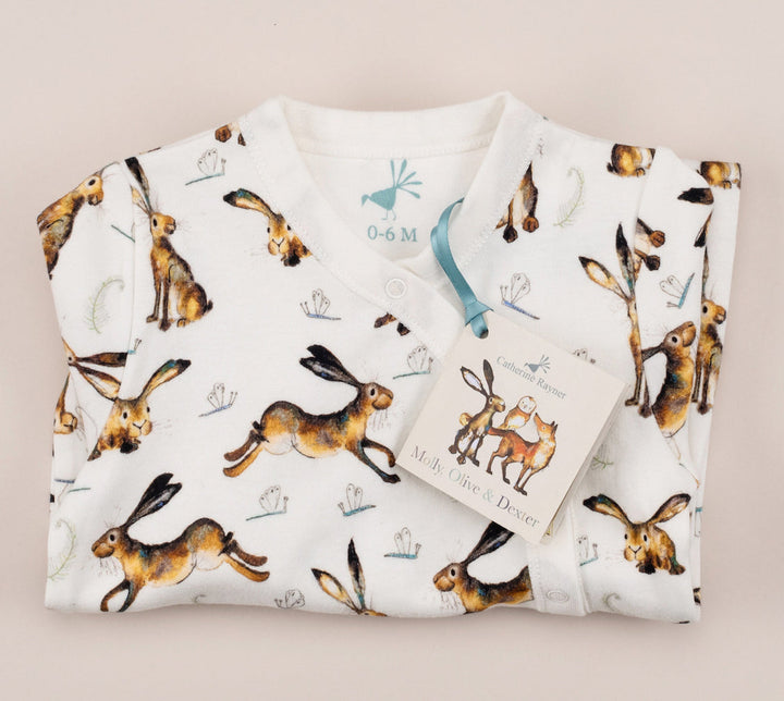 Molly Hare Print Babygrow 6-12m
