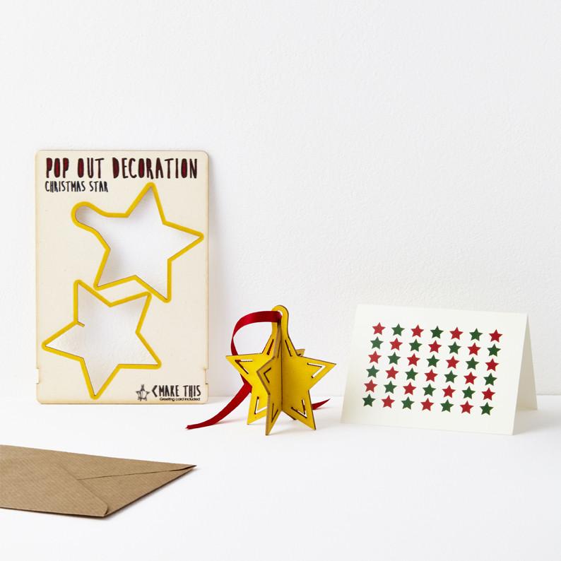 Pop Out Christmas Star Greeting Card