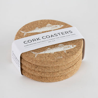 Liga - Cork Set Mackerel Coasters - Set of 4